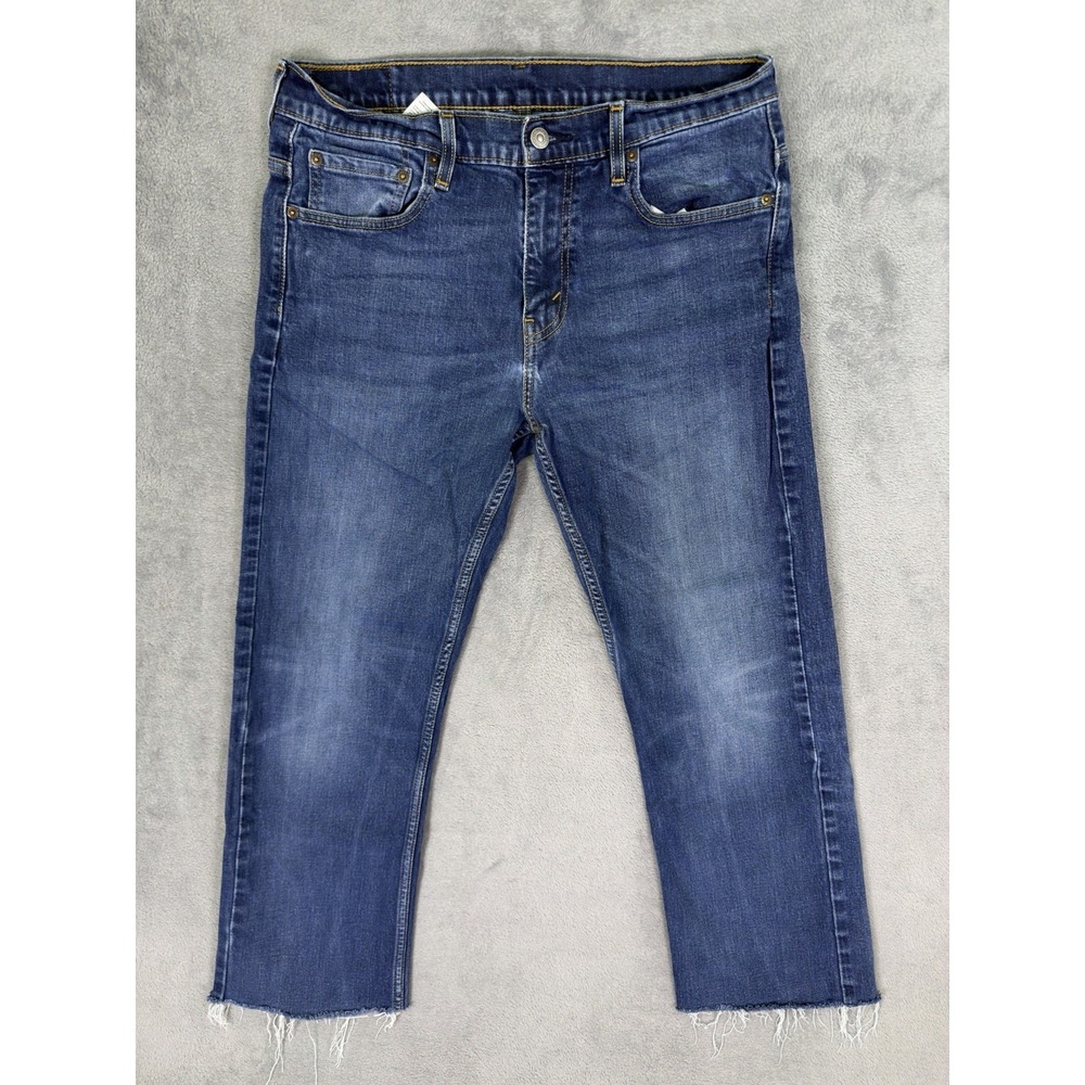 Levis 569 Jeans Mens 32x28** Blue Straight Relaxed Medium Wash Denim Altered**